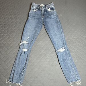 Abercrombie & Fitch Super Skinny Ankle High Rise Jeans Distressed Women’s 24R 00